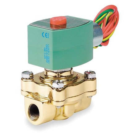 Solenoid Valve, 2-Way, 2-Position, Normally Closed, 3/4 in Pipe Size, 120V AC, High Temperature MPN:8222G095