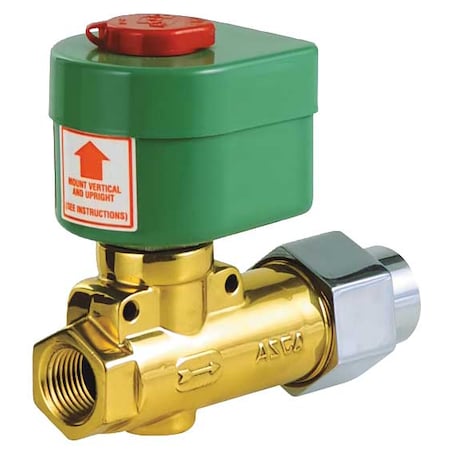 Solenoid Valve, 2-Way, 2-Position, Normally Closed, 1/2 in Pipe Size, 120V AC, Manual Operator, FKM MPN:8266D069V