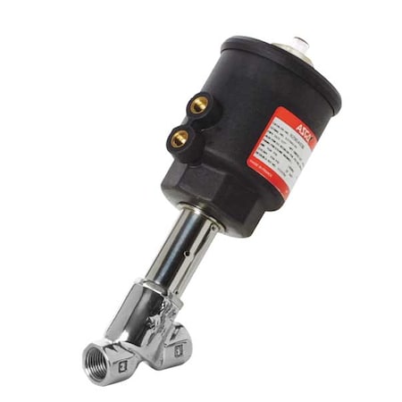 RedHat Angle Body Piston Valve, SS, NC, 3/4 In MPN:8290B048