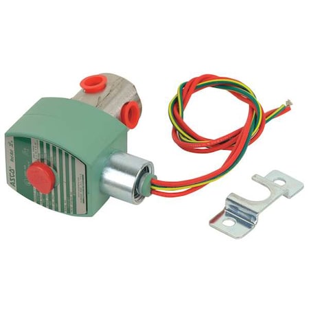 Solenoid Valve, 3-Way, 2-Position, Configurable, 1/4 in Pipe Size, 120V AC, Direct Mount, NBR MPN:8320G200
