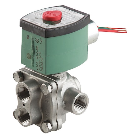 Solenoid Valve, 4-Way, 2-Position, Universal, 3/8 in Pipe Size, 120V AC, NAMUR Mount, Direct Acting MPN:8342G703
