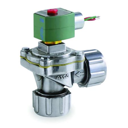 Solenoid Valve, 2-Way, 2-Position, Normally Closed, 3/4 in Pipe Size, 120V AC, Dust Collector, NBR MPN:8353G052