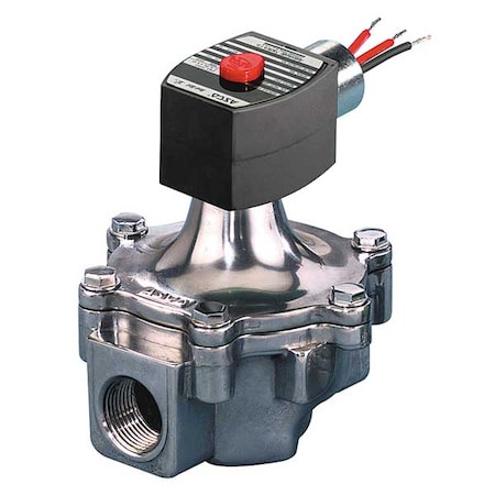 Solenoid Valve, 2-Way, 2-Position, Normally Closed, 1-1/4 in Pipe Size, 120V AC, High Flow, NBR MPN:EF8215B060