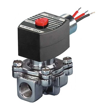 Solenoid Valve, 2-Way, 2-Position, Normally Open, 3/4 in Pipe Size, 120V AC, High Flow, Aluminum MPN:EF8215G033