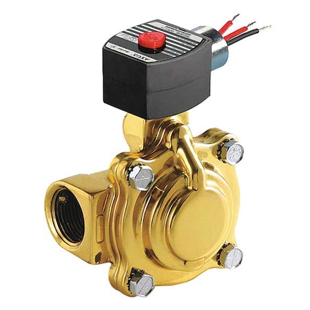Solenoid Valve, 2-Way, 2-Position, Normally Closed, 1 in Pipe Size, 120V AC, Diaphragm, Piston MPN:EF8220G025