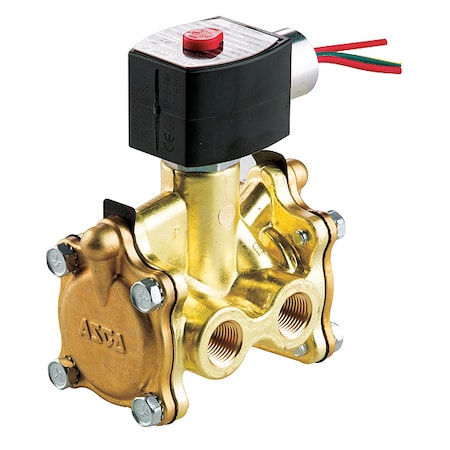 Solenoid Valve, 3-Way, 2-Position, Normally Closed, 3/8 in Pipe Size, 24V DC, Diaphragm Poppet, NBR MPN:EF8316G054
