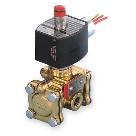 Solenoid Valve, 3-Way, 2-Position, Normally Closed, 1/4 in Pipe Size, 24V DC, Diaphragm Poppet, NBR MPN:EF8316G301