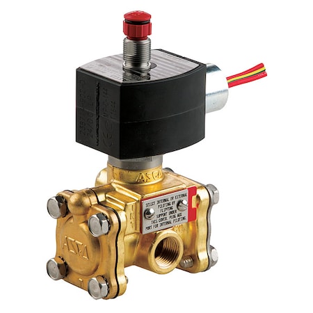 Solenoid Valve, 3-Way, 2-Position, Normally Closed, 3/8 in Pipe Size, 24V DC, Diaphragm Poppet, NBR MPN:EF8316G302