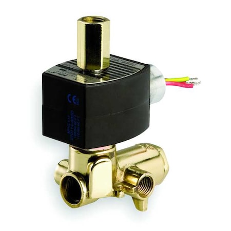 Solenoid Valve, 4-Way, 2-Position, Universal, 1/4 in Pipe Size, 120V AC, NAMUR Mount, Brass, NBR MPN:EF8345G001