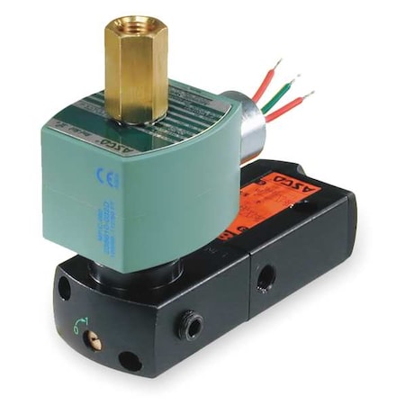 Solenoid Valve, 3-Way, 2-Position, Configurable, 1/4 in Pipe Size, 24V DC, Remote Pilot, NBR, PUR MPN:EF8551A017MS
