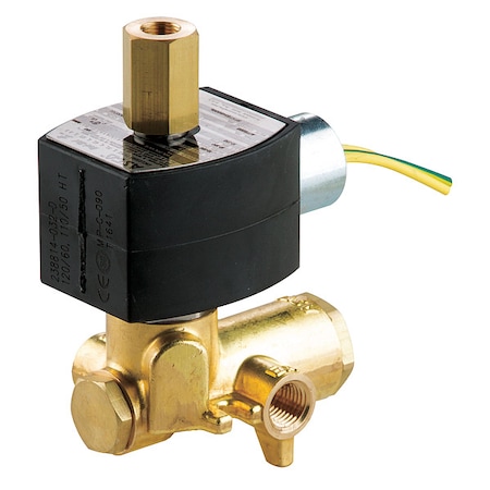 Solenoid Valve, 4-Way, 2-Position, Universal, 1/4 in Pipe Size, 120V AC, NAMUR Mount, Brass, NBR MPN:EFHT8345G001