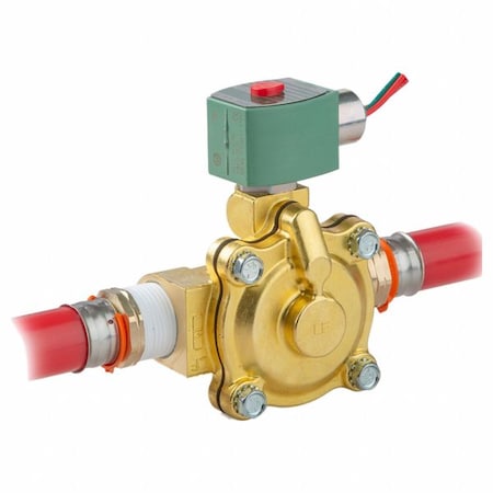 Solenoid Valve, 2-Way, 2-Position, Normally Closed, 1 in Pipe Size, 24V DC, High Flow, Brass MPN:K210G004LFXC 24/DC