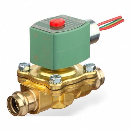 Solenoid Valve, 2-Way, 2-Position, Normally Closed, 3/4 in Pipe Size, 24V DC, High Flow, Brass MPN:K210G009LFXP 24/DC