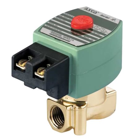 Solenoid Valve, 2-Way, 2-Position, Normally Closed, 1/4 in Pipe Size, 24V AC, High Flow, Brass, NBR MPN:OFKF8262H208