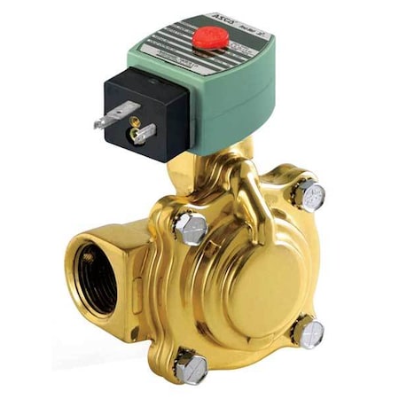 Solenoid Valve, 2-Way, 2-Position, Normally Closed, 1 in Pipe Size, 120V AC, High Flow, Brass, NBR MPN:SC8210G004