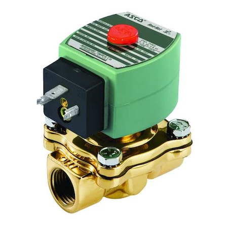 Solenoid Valve, 2-Way, 2-Position, Normally Closed, 3/8 in Pipe Size, 120V AC, High Flow, Brass MPN:SC8210G093