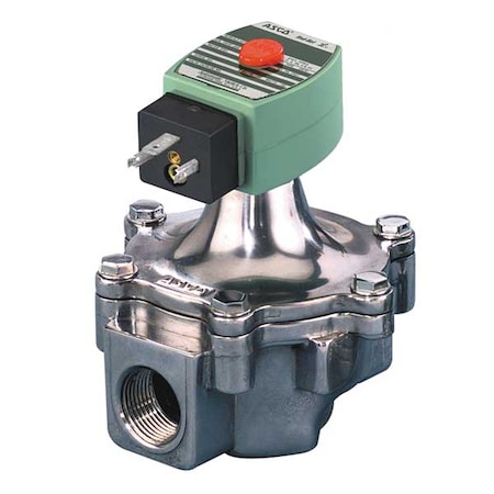 Solenoid Valve, 2-Way, 2-Position, Normally Closed, 1-1/2 in Pipe Size, 120V AC, High Flow, NBR MPN:SC8215B070