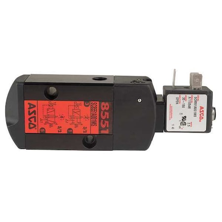 Solenoid Valve, 3-Way, 2-Position, Configurable, 1/4 in Pipe Size, 120V AC, Remote Pilot, NBR, PUR MPN:SC8551A001MS