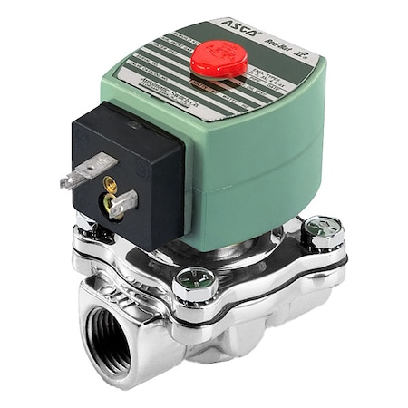 Solenoid Valve, 2-Way, 2-Position, Normally Closed, 1/2 in Pipe Size, 120V AC, High Flow, NBR MPN:SD8210G087
