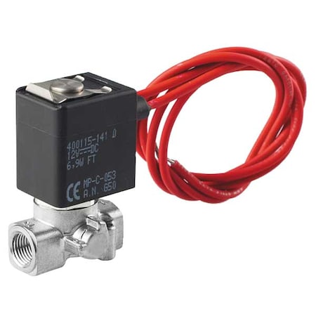 Solenoid Valve, 2-Way, 2-Position, Normally Closed, 1/8 in Pipe Size, 120V AC, Compact, FKM MPN:U8256B046V