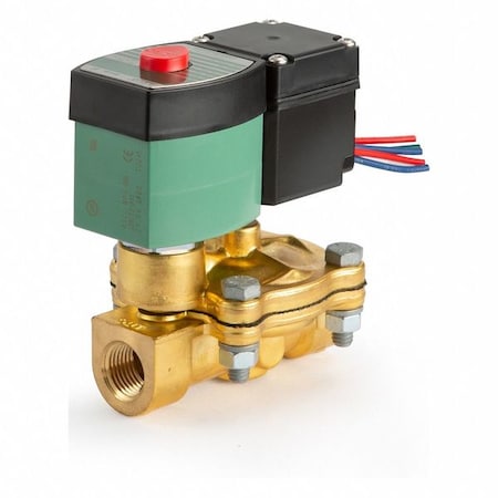 Solenoid Valve, 2-Way, 2-Position, Normally Closed, 1/2 in Pipe Size, 24V DC, High Flow, Brass, NBR MPN:X210554928001F1