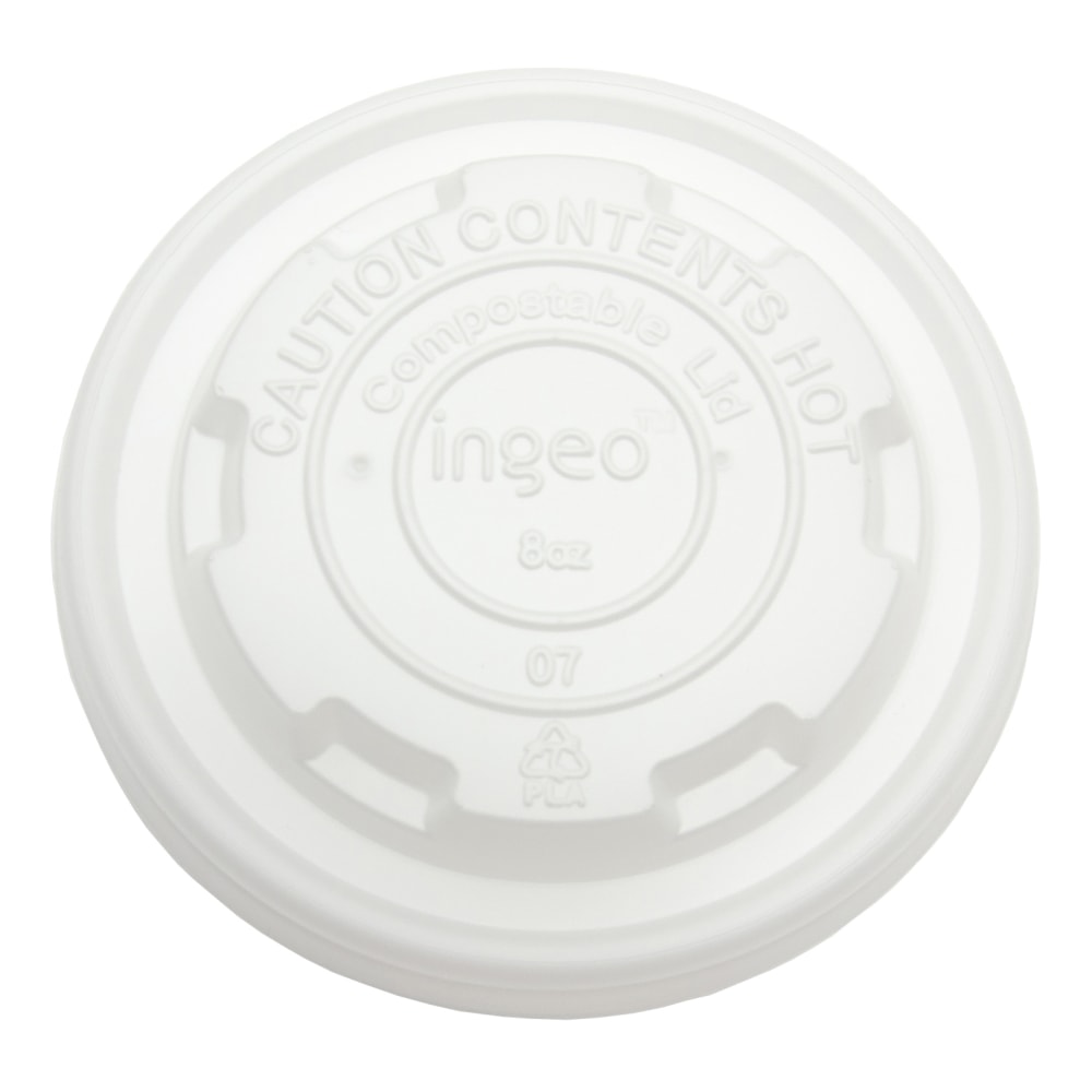 StalkMarket Planet+ Compostable Food Container Lids, 8 Oz, White, Pack Of 1000 Lids MPN:PLFC-LID-8