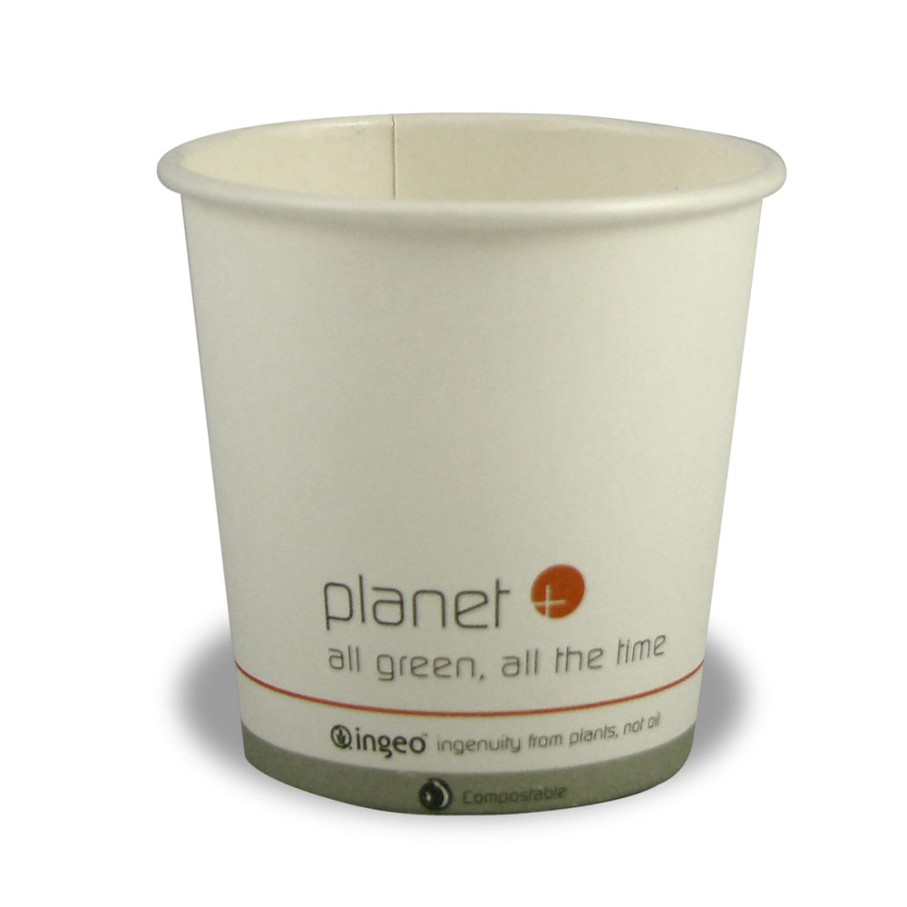 StalkMarket Planet+ Compostable Hot Cups, 4 Oz, White, Pack Of 1, 000 Cups MPN:PLC-4