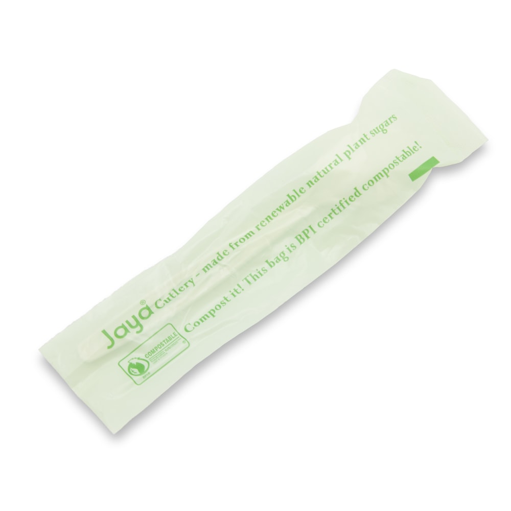StalkMarket Compostable Individually Wrapped Spoons, 6 1/2in, White, Pack Of 750 Spoons MPN:CPLA-003-INV
