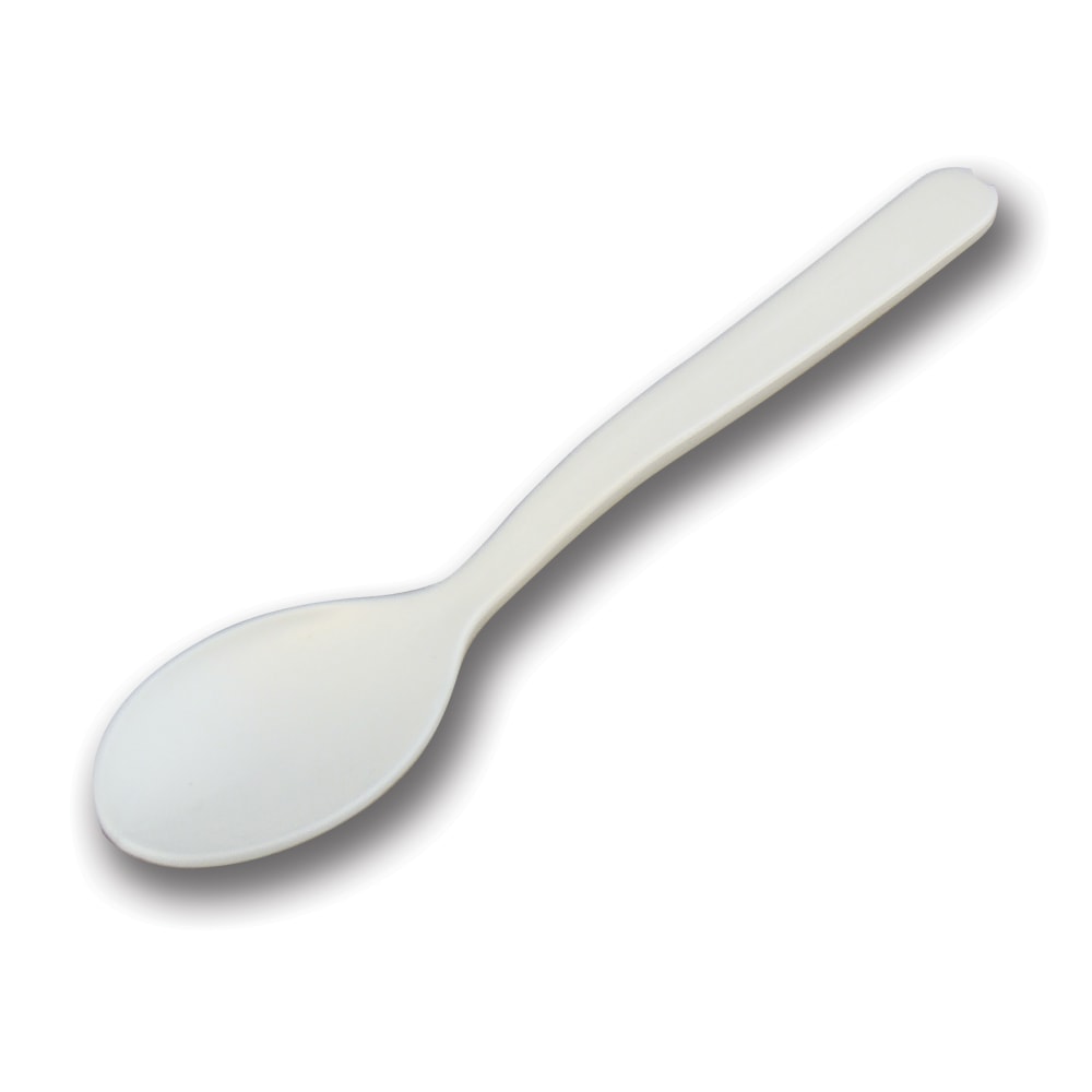 StalkMarket Compostable Cutlery Taster Spoons, Pearlescent White, Pack Of 2000 MPN:CPLA-006