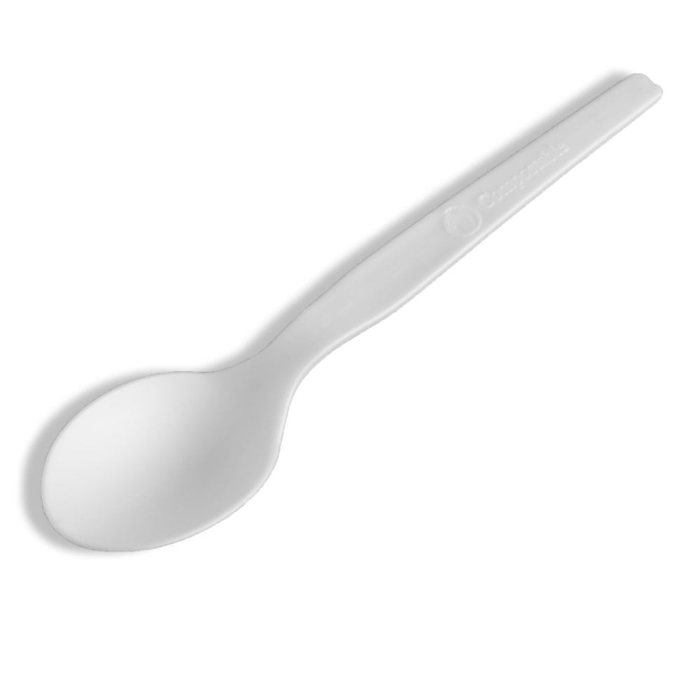 StalkMarket Compostable Cutlery Spoons, 6in, White, Pack Of 1, 000 Spoons MPN:CPLA-03S
