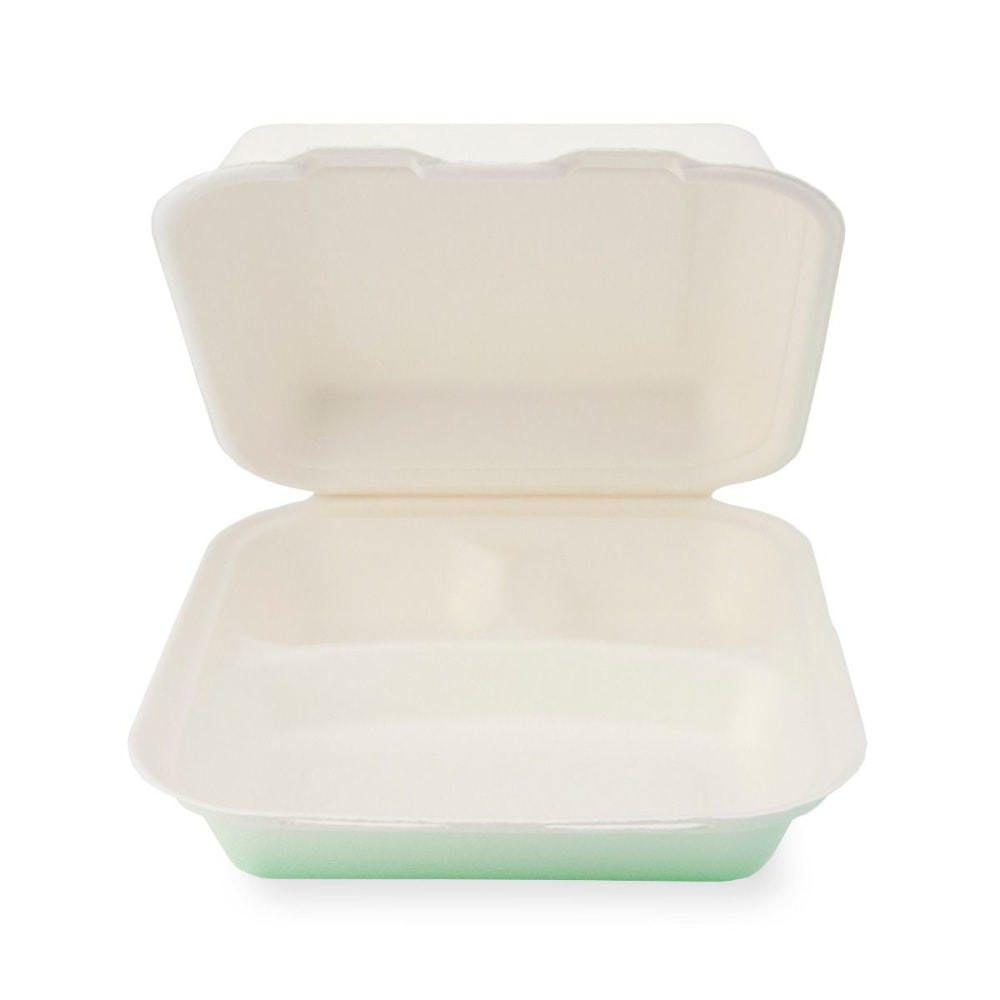 StalkMarket Heavyweight Hinged Containers, 8in x 8in, White, Case Of 200 Containers MPN:BCS093