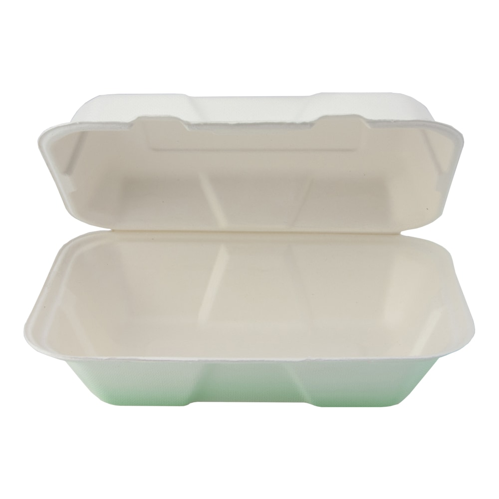 StalkMarket Hinged Hoagie Containers, 9in x 6in x 3in, White, Pack of 200 MPN:BCS06