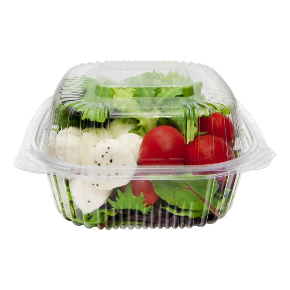 StalkMarket Compostable PLA Cold Food Containers, 6in x 6in x 3.5in, Clear, Pack of 240 MPN:PLA-EC6