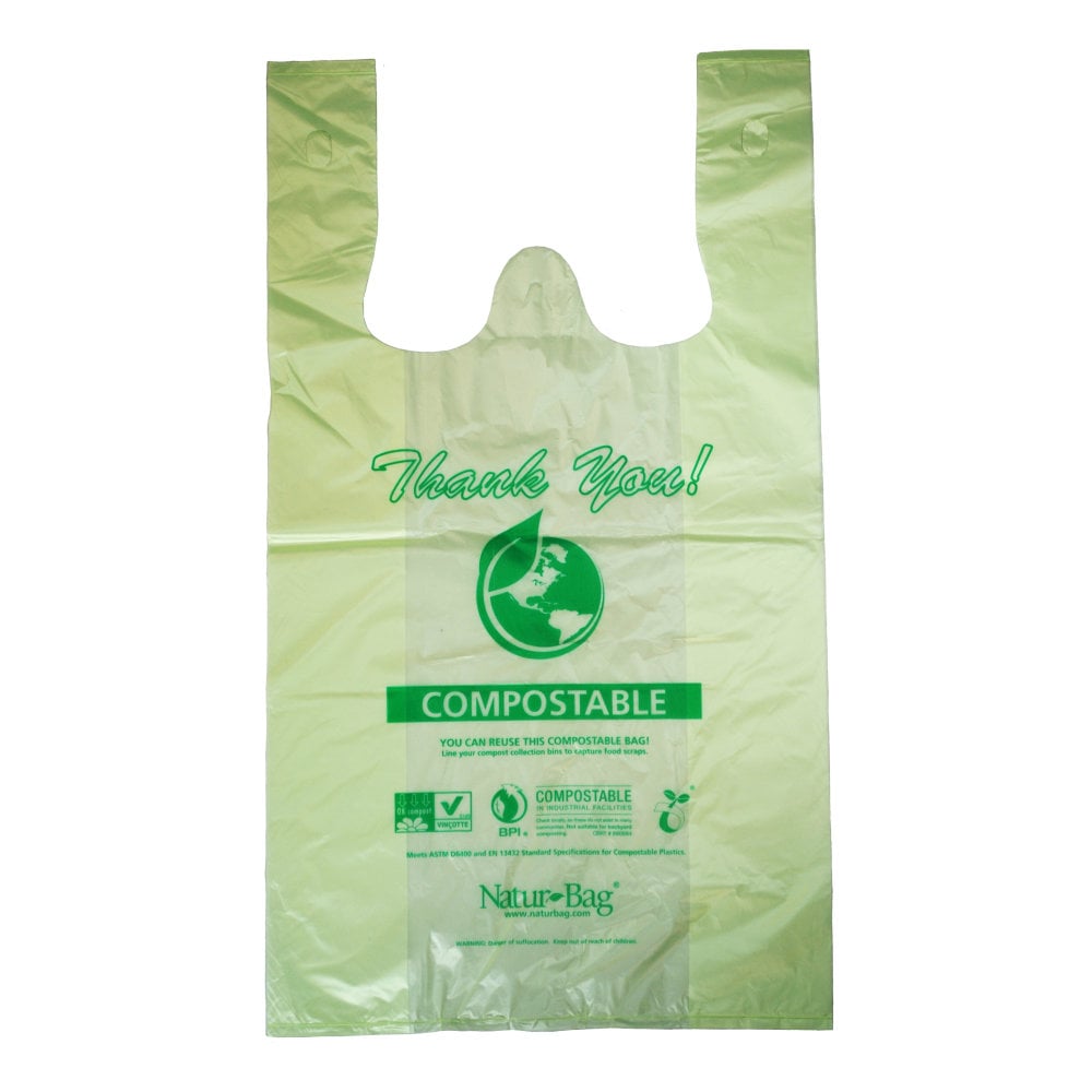 StalkMarket Compostable Large T Shirt Bags With 