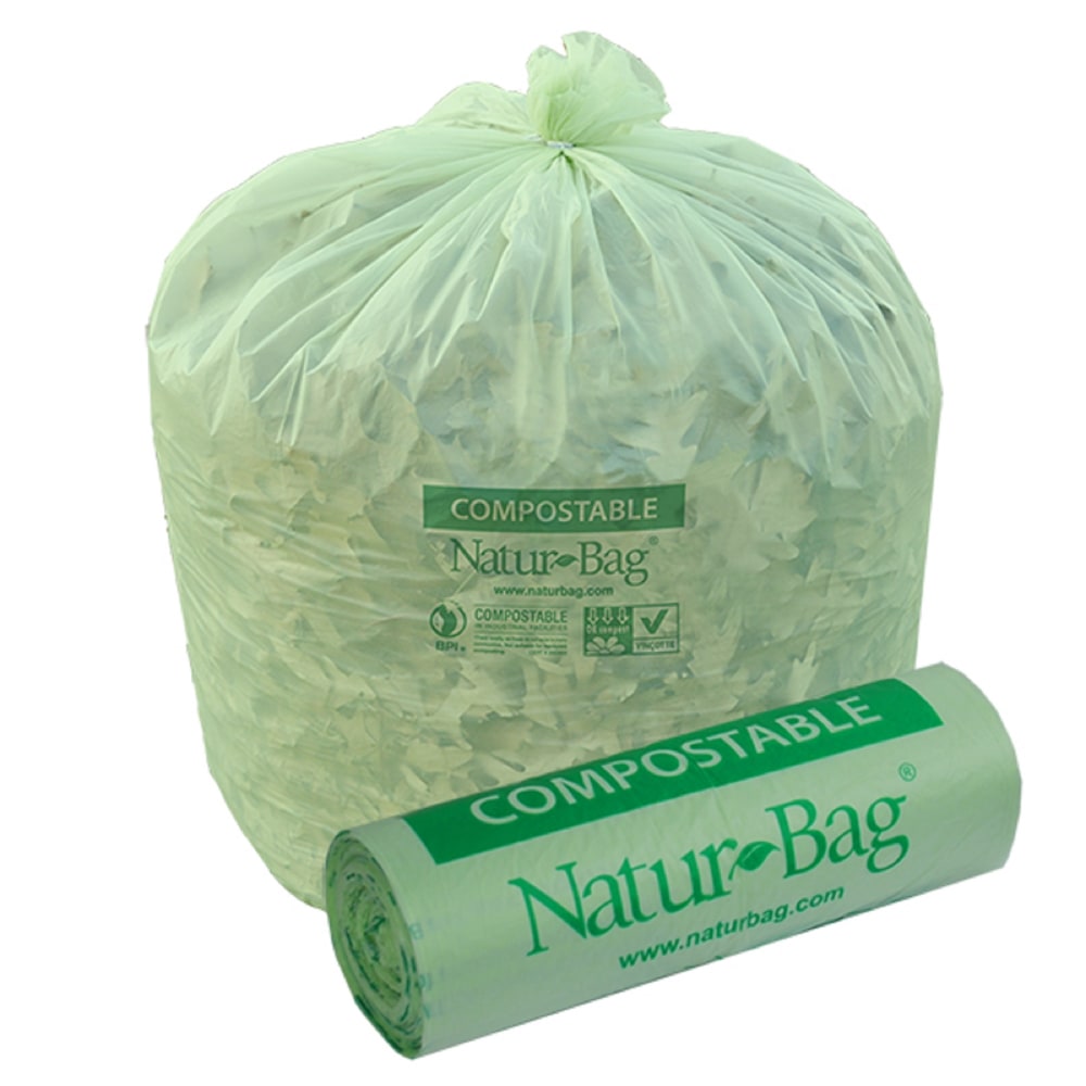StalkMarket 0.8 Mil Compostable Trash Liners, 33 Gallons, Box Of 200 Bags MPN:NT1025-X-00014