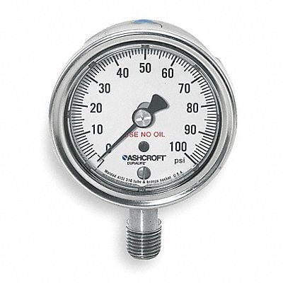 D0992 Pressure Gauge 0 to 100 psi 2-1/2In MPN:251009SW02LX6B100