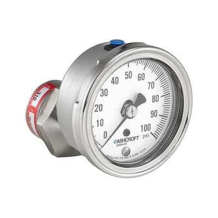 Pressure Gauge, 0 to 200 psi, 2 1/2 in Dial, 1/4 in MNPT, Lower Back Location MPN:251009SW02B200#25310HH02TCG