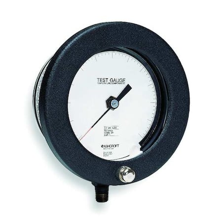 Test Pressure Gauge, 0 to 600 psi, 4 1/2 in Dial, 1/4 in NPT, Bottom Location MPN:45-1082PS 02L 600 PSI