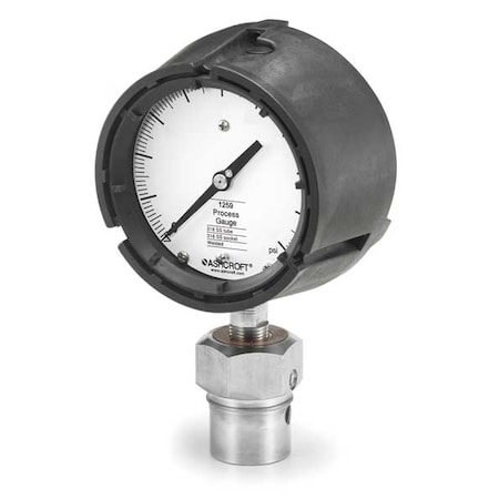 Pressure Gauge with Diaphragm Seal, 0 to 60 psi, 4 1/2 in Dial, 1/2 in NPT, Bottom Location MPN:451259SD04L/50312SS04TXCG60#