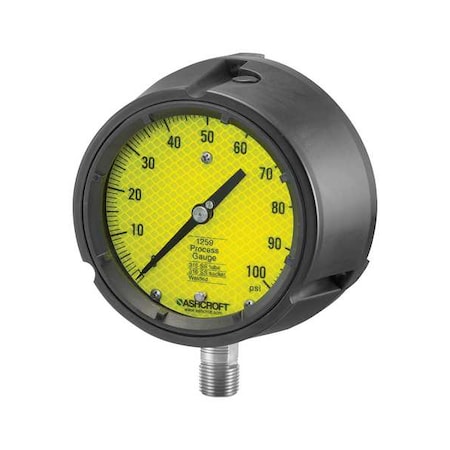 Pressure Gauge, 0 to 160 psi, 4 1/2 in Dial, 1/2 in NPT, Bottom Location MPN:451259SD04LXCYD3160#