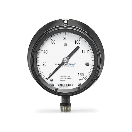 Gauge, Pressure, BLK, 0 to 15PSI, 4.5 IN MPN:451279AS02L15#