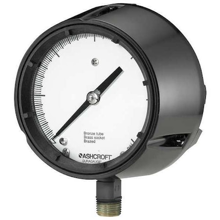 Process Compound Gauge, 30 to 0 to 100 psi, 4 1/2 in Dial, 1/2 in NPT, Bottom Location MPN:451279AS04LV/100#