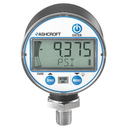 Digital Test Pressure Gauge, 0 to 60 psi, 2 1/2 in Dial, 1/4 in NPT, Bottom Location MPN:DG2531L0NAM02L60#-XCYLM