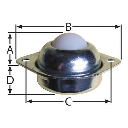 Ball Transfer, Countersunk, 1