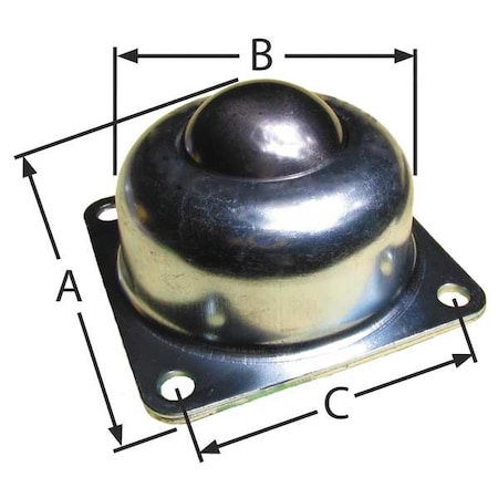 Ball Transfer, Flange, 1-1/2In Ball Dia MPN:BT F 4H 1.5DIA 250 CS/CS