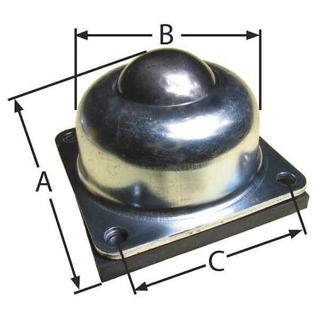 Ball Transfer, Flange, 1-1/2In Ball Dia MPN:BT F 4H 1.5DIA 250 CS/CSC