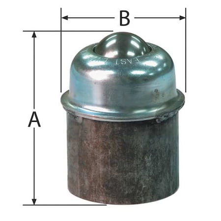 Ball Transfer, Threaded Pipe, 1-1/2