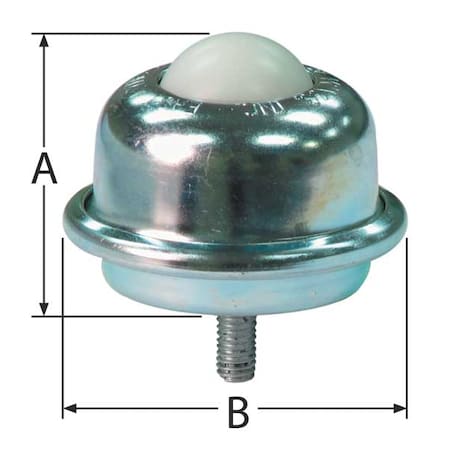 Ball Transfer, Threaded, 1-1/2In Ball Dia MPN:BT S 3/8-16 1.5DIA 125 NYL/CS
