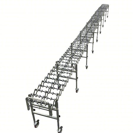 Skate Wheel Conveyor, 300 lb/ft, HD, Steel MPN:FLX18X6GWPAX16-8