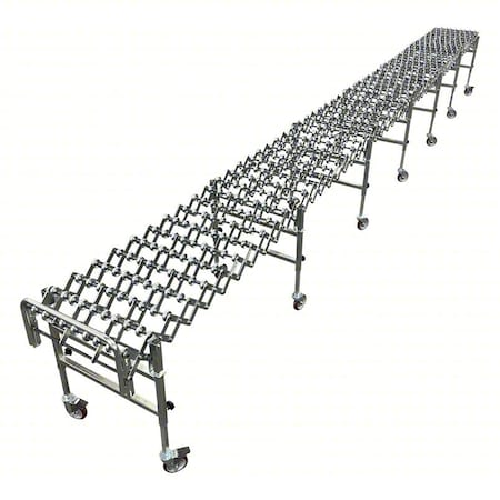 Skate Wheel Conveyor, 300 lb/ft, HD, Plastc MPN:FLX24X9PWPAX32-5